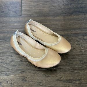 Gold Gymboree Flats with some silver detail